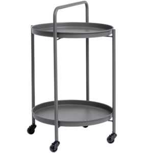 Bizzotto Antracitový zahradní servírovací stolek Austin 45 cm