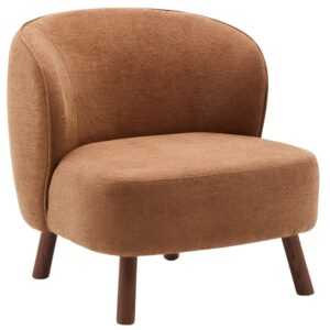 Kave Home Terakotové čalouněné křeslo Ulit s hnědou podnoží