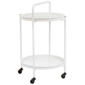 Bizzotto Bílý zahradní servírovací stolek Austin 45 cm