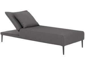 Bizzotto Tmavě šedé zahradní lehátko Viper