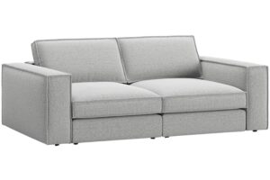 Micadoni Světle šedá trojmístná pohovka Pola 236 cm