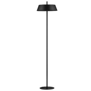 Nova Luce Černá kovová stojací LED lampa Velio 147 cm