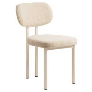 Micadoni Béžová bouclé jídelní židle Sam