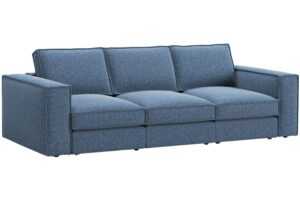 Micadoni Tmavě modrá čtyřmístná pohovka Pola 284 cm