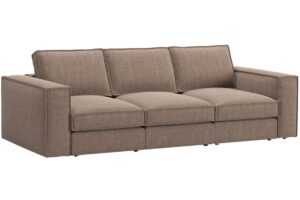 Micadoni Hnědá čtyřmístná pohovka Pola 284 cm