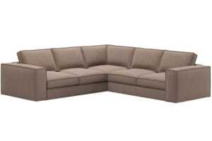 Micadoni Hnědá rohová pohovka Pola 284 cm