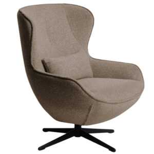 Kave Home Hnědé čalouněné otočné křeslo Sorile
