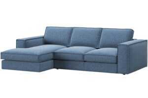 Micadoni Tmavě modrá rohová pohovka Pola 284 cm