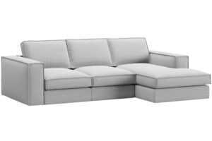 Micadoni Světle šedá rohová pohovka Pola 284 cm