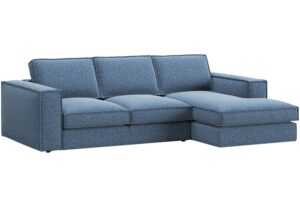 Micadoni Tmavě modrá rohová pohovka Pola 284 cm