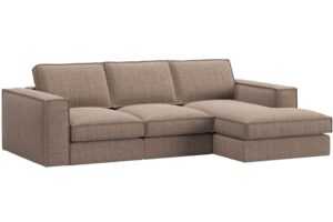 Micadoni Hnědá rohová pohovka Pola 284 cm