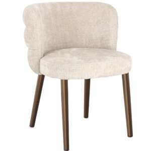 Bizzotto Béžová čalouněná židle Ilma s bronzovou podnoží