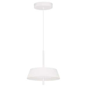 Nova Luce Bílé kovové závěsné LED světlo Velio 35 cm