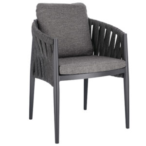 Bizzotto Tmavě šedá zahradní židle Jacinta