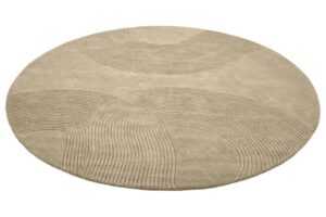 Bolia Béžový vlněný kulatý koberec Zen 200 cm