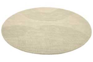 Bolia Krémově bílý vlněný kulatý koberec Zen 200 cm