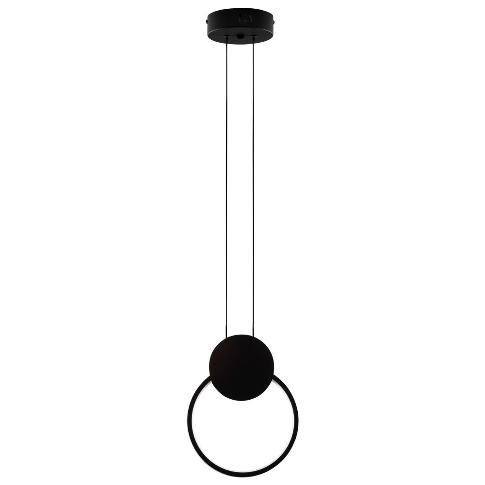 Nova Luce Černé kovové závěsné LED světlo Wiro 20 cm