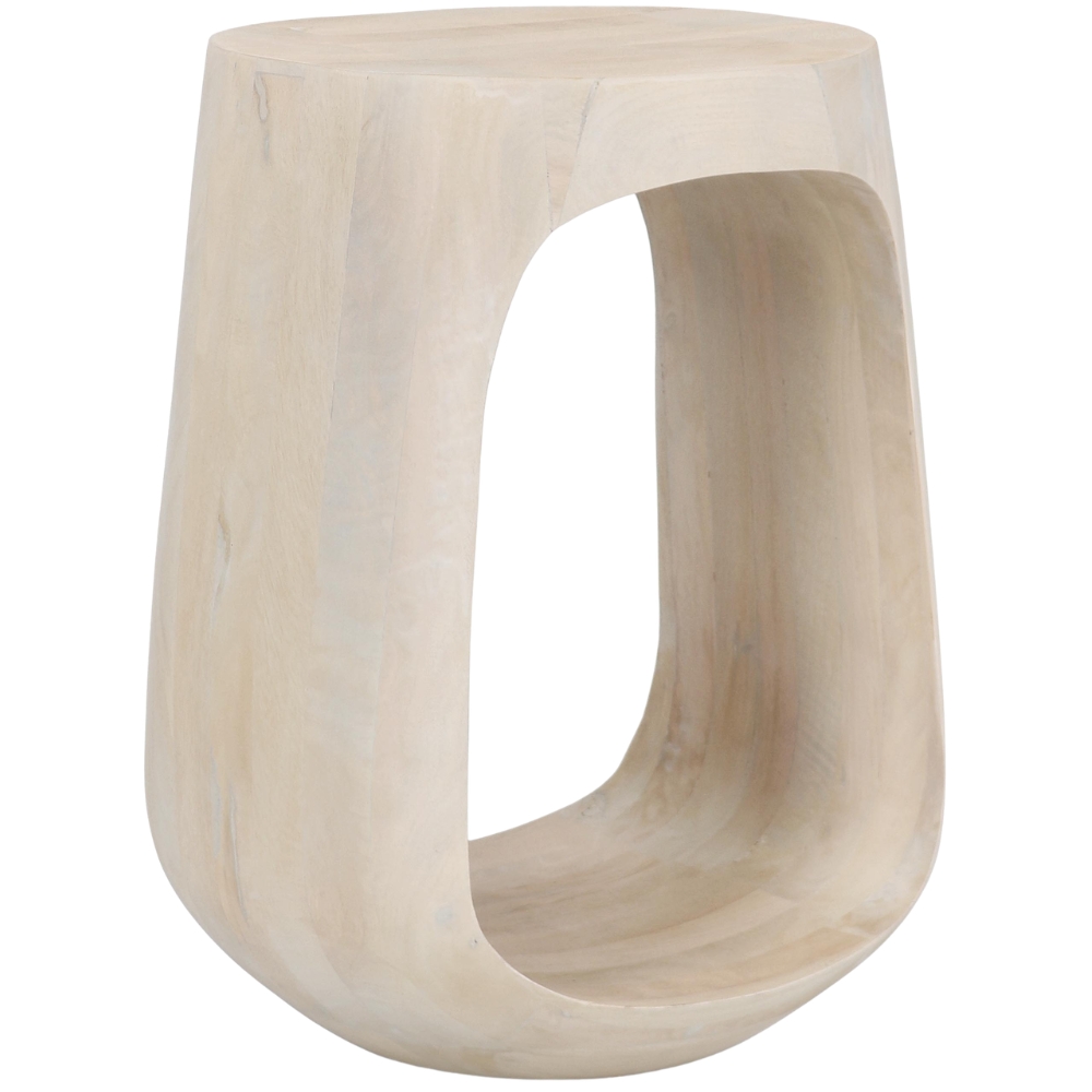 Bizzotto Dřevěný odkládací stolek Lopez Ø33 cm
