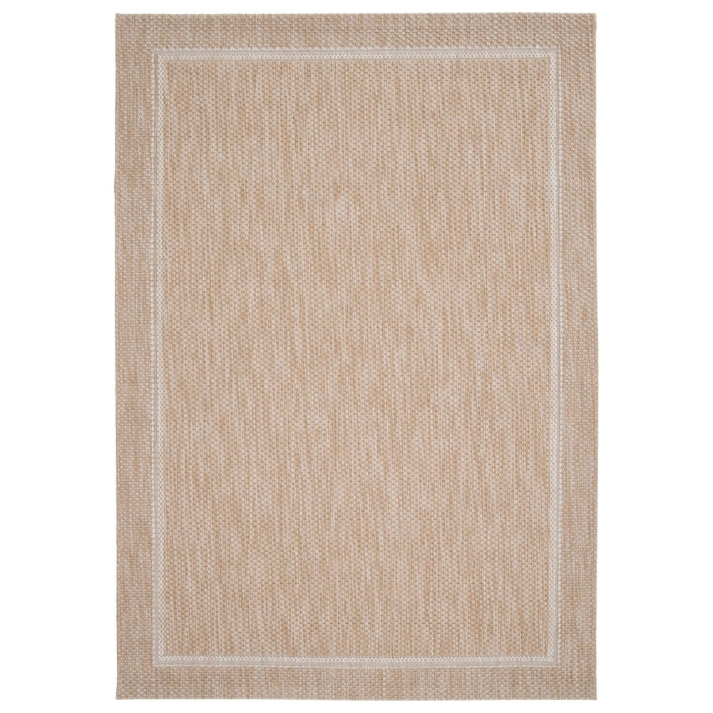 Fargotex Světle hnědý zahradní koberec Grano Frame 200 x 290 cm