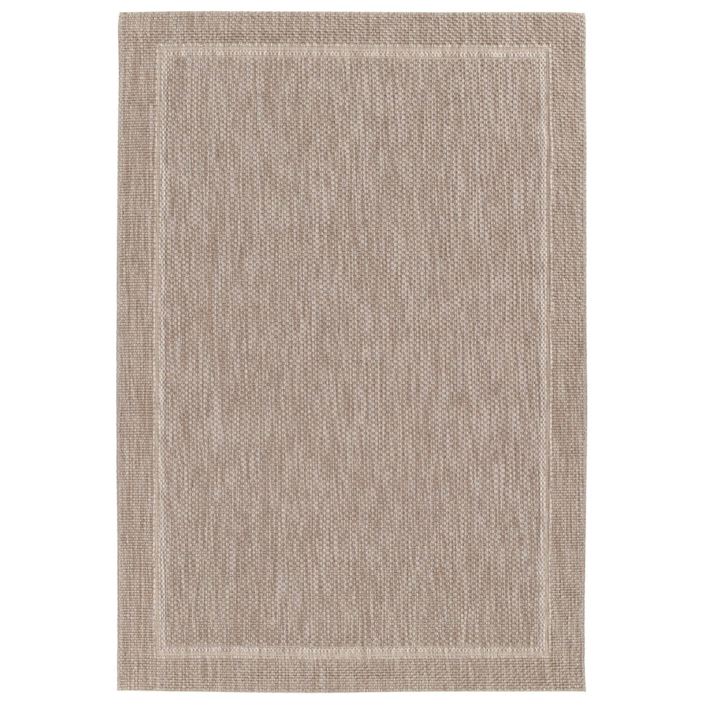 Fargotex Šedý zahradní koberec Grano Frame 200 x 290 cm
