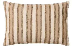 Kave Home Béžový pruhovaný povlak na polštář Dorevi 40 x 60 cm