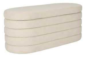 Housecraft Living Béžová čalouněná lavice Zuma 114 cm s úložným prostorem