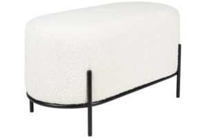 Housecraft Living Bílý bouclé taburet Boz 80 x 40 cm
