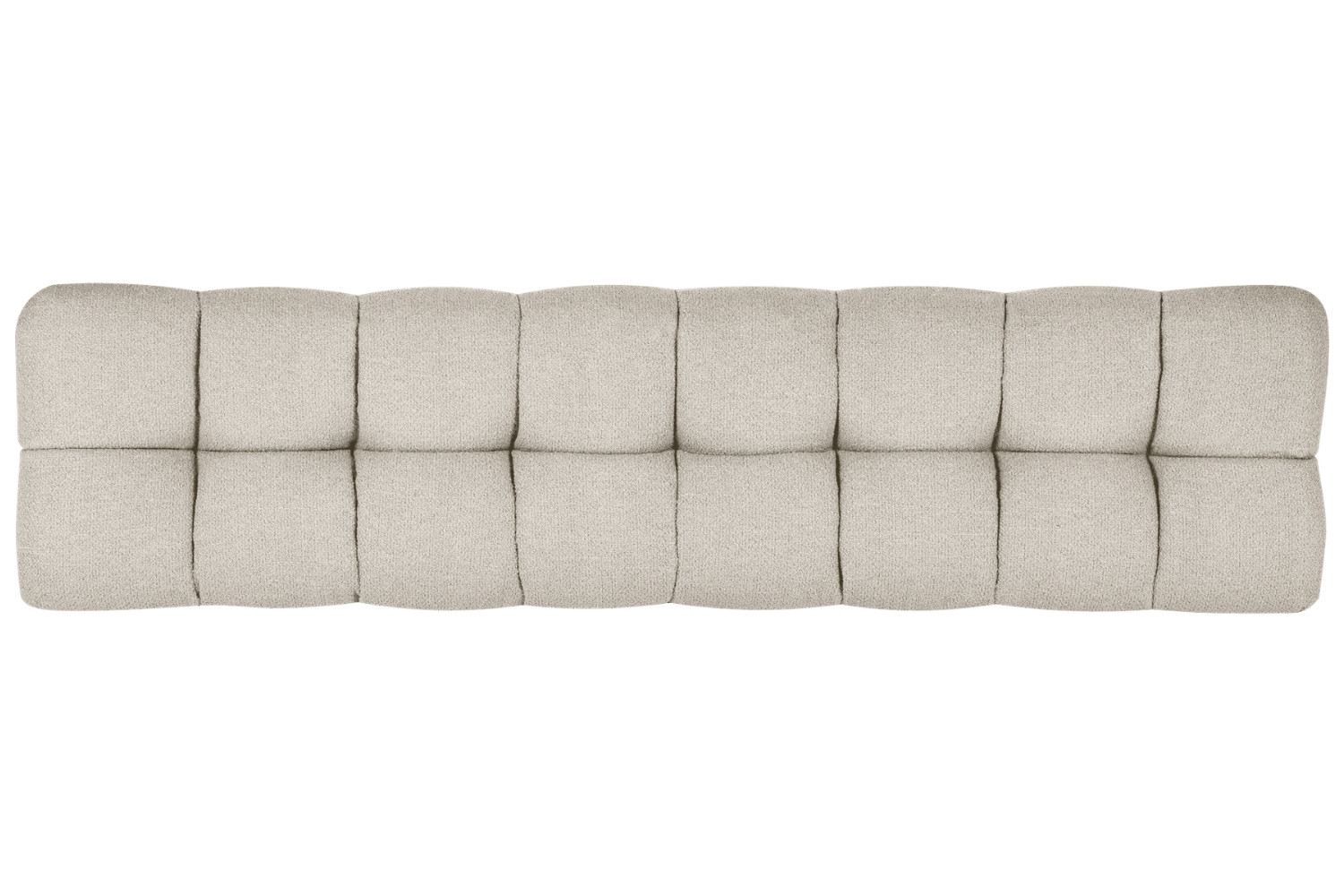 noo.ma Béžové bouclé čelo k posteli Bolbi 206 cm