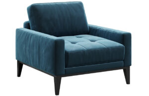 Mesonica Modré sametové křeslo Musso Tufted