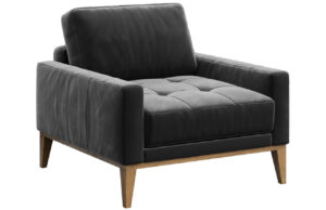 Mesonica Tmavě šedé sametové křeslo Musso Tufted
