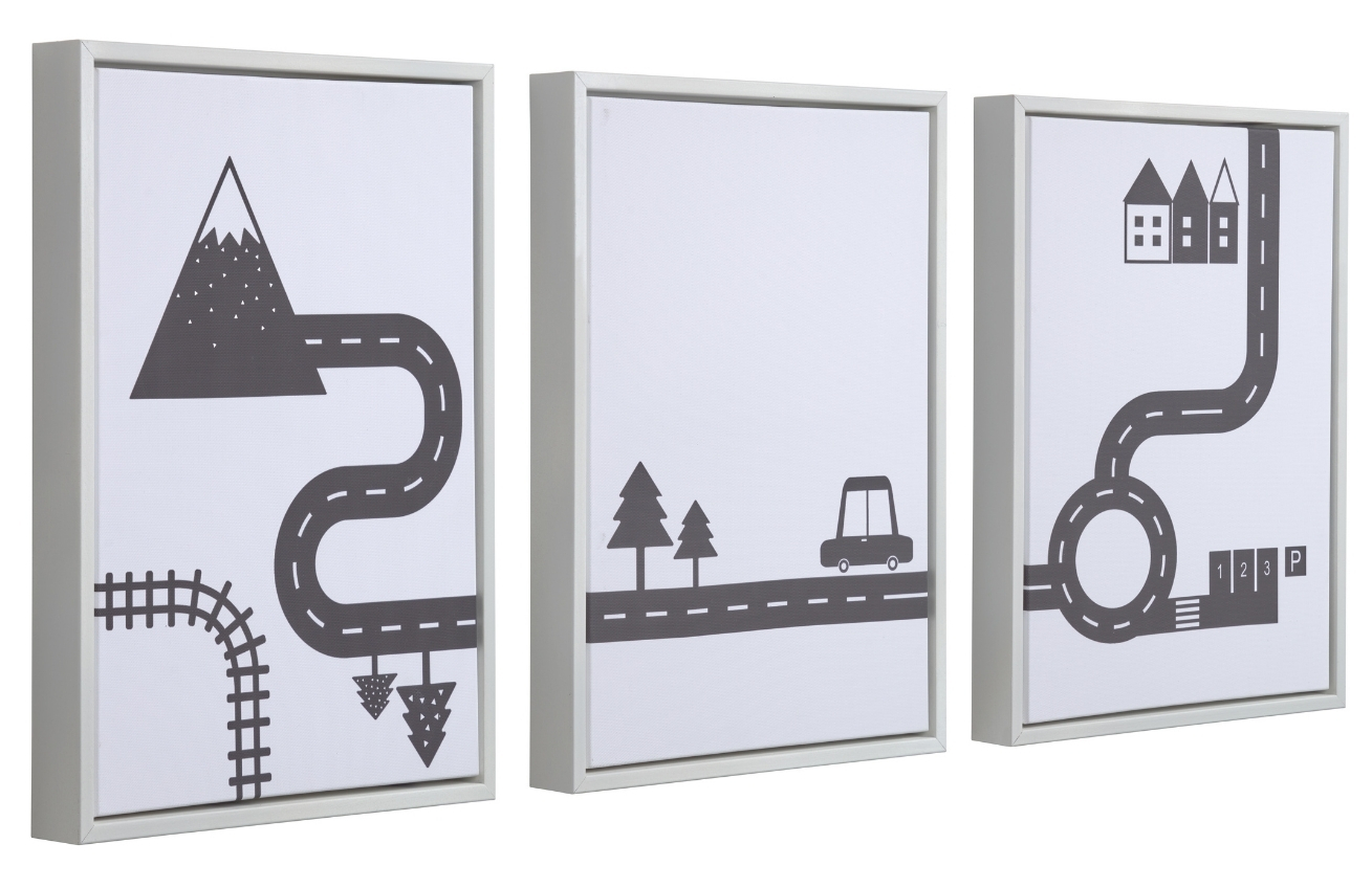 Kave Home Set tří obrázků Nisi 30 x 42 cm