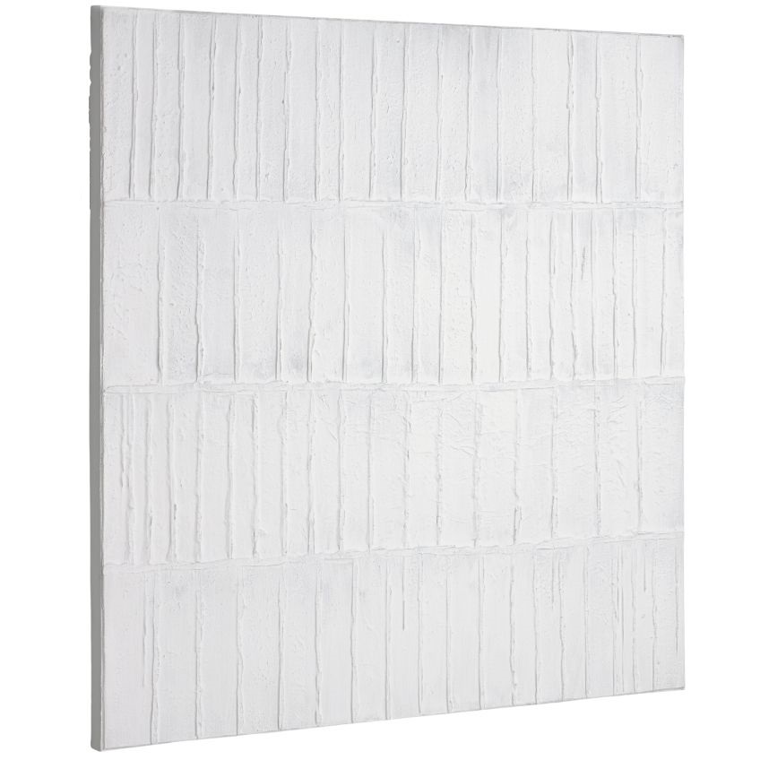 Kave Home Šedo bílý obraz Basilisa 90 x 90 cm