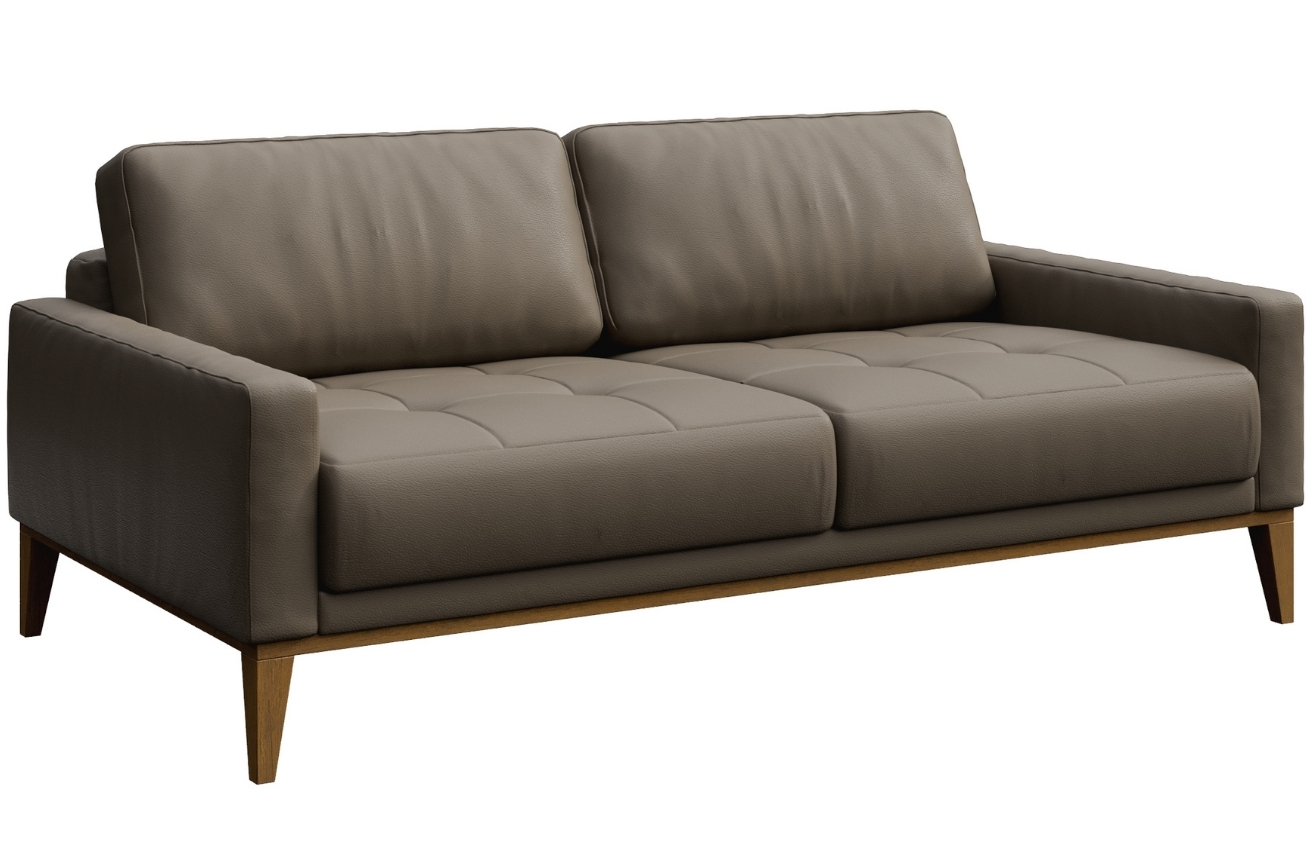 Mesonica Světle hnědá kožená dvoumístná pohovka Musso Tufted 173 cm