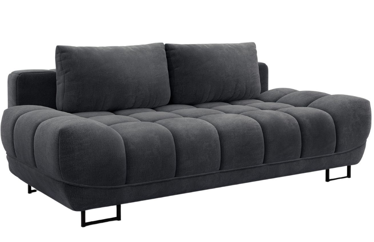 Windsor & Co Tmavě šedá sametová rozkládací pohovka Cirrus 215 cm