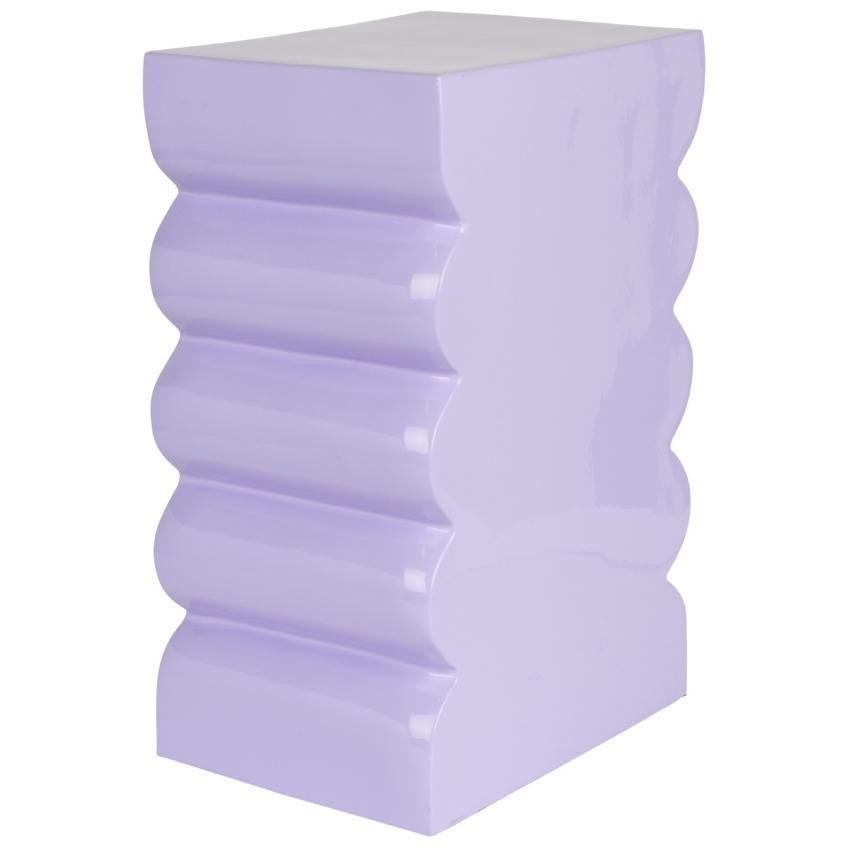 Zuiver Fialová kovová stolička CURVES 45 cm