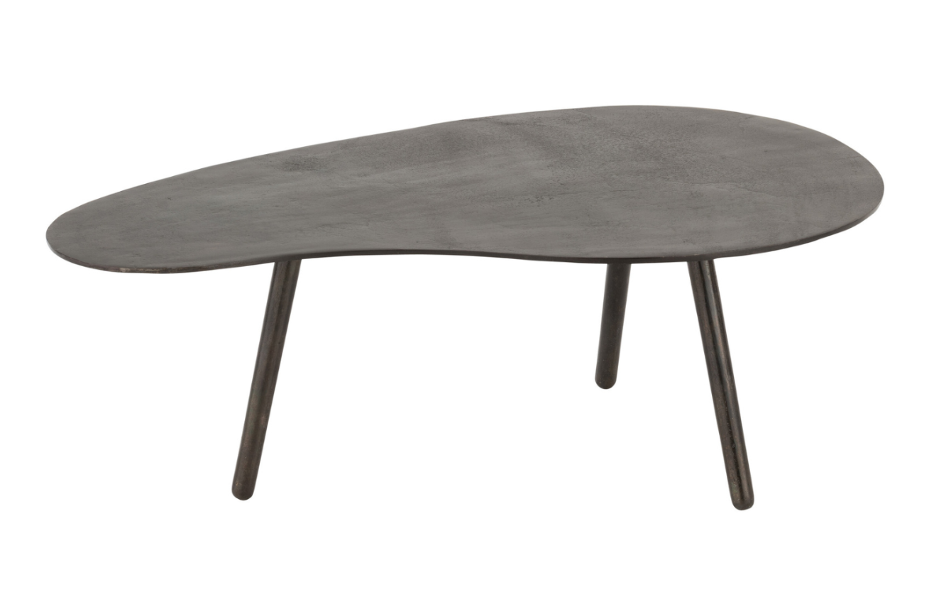 Černý kovový konferenční stolek J-line Ashara 89 x 53 cm