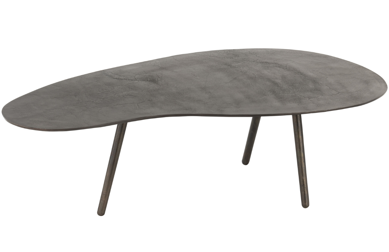 Černý kovový konferenční stolek J-line Ashara 119 x 72 cm