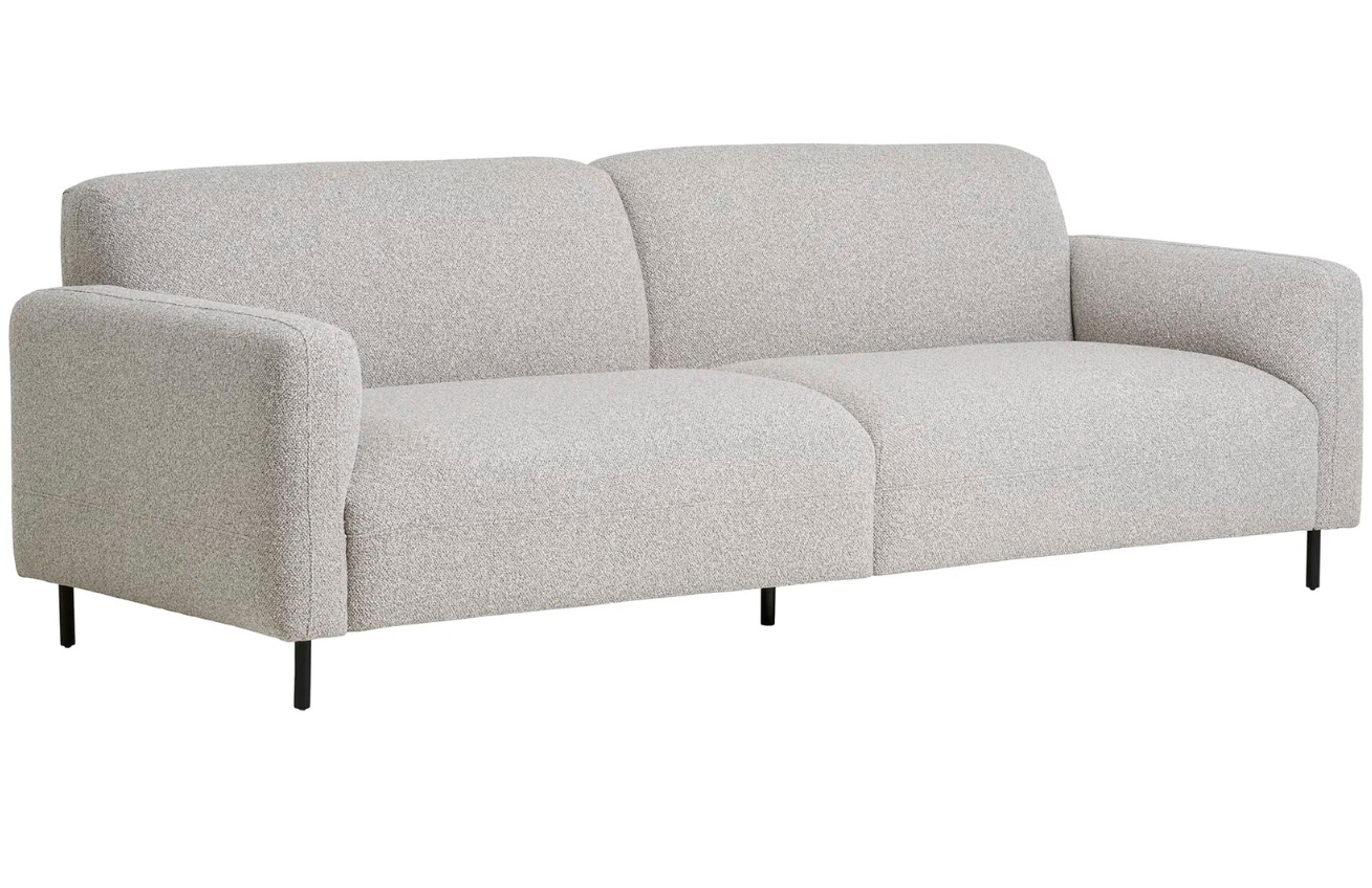 Nordic Living Světle šedá bouclé pohovka Salvador 228 cm