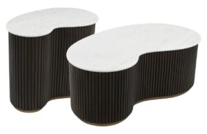 Richmond Set mramorových konferenčních stolků Mayfield 104x58 / 65x38 cm