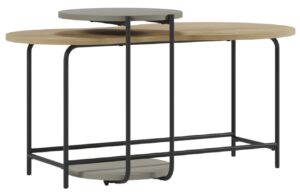 Marckeric Zelený set dvou lakovaných konferenčních stolků Rosie 102x58 / 40 cm