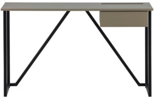 WOOOD Hnědošedý dřevěný pracovní stůl New Julius 126 x 53 cm