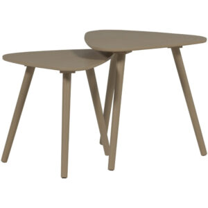 WOOOD Set dvou béžových odkládacích stolků Nila 40 x 40/45 x 45 cm