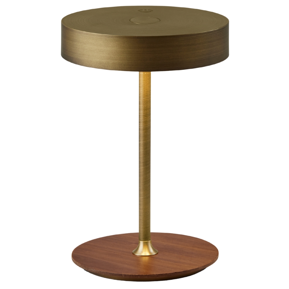 Halo Design Mosazná kovová nabíjecí stolní LED lampa On the Move 19 cm