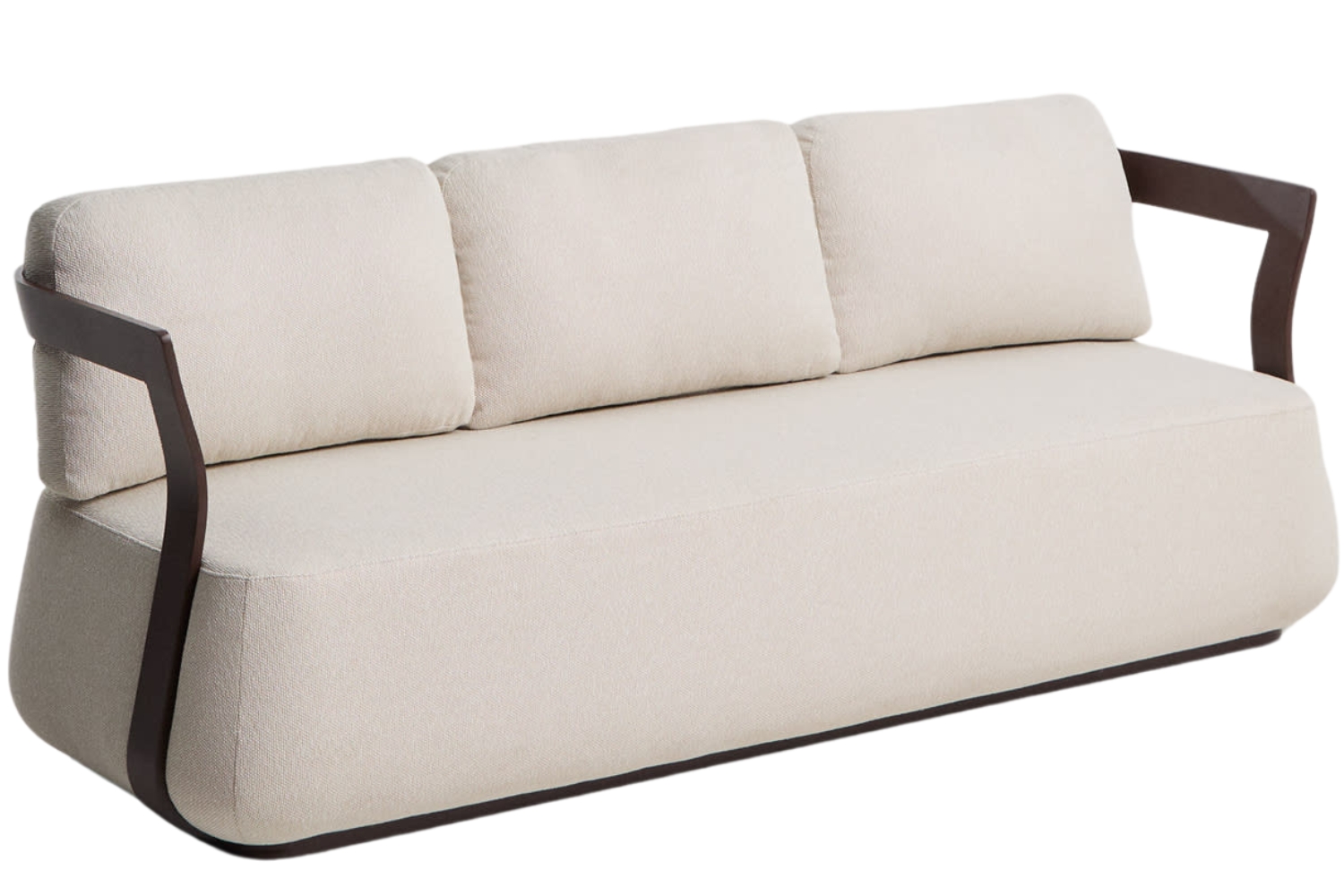 Kave Home Hnědo-béžová zahradní pohovka Tamaris 217 cm