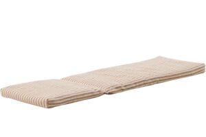 Kave Home Pruhovaný béžovo-bílý polštář na lehátko Dirome 50 x 175 cm