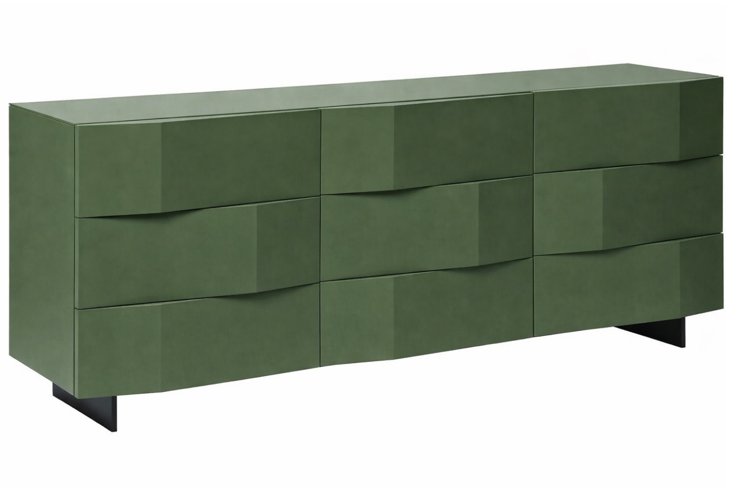 Olivově zelená komoda Marco Barotti Linea Diamond 180 x 45 cm