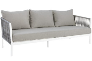 Bizzotto Šedo-bílá zahradní pohovka Florencia 220 cm