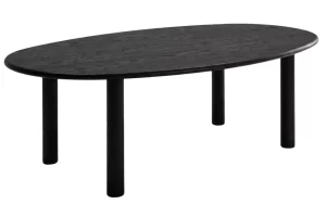 Micadoni Černý dubový jídelní stůl Izzie 180 x 100 cm
