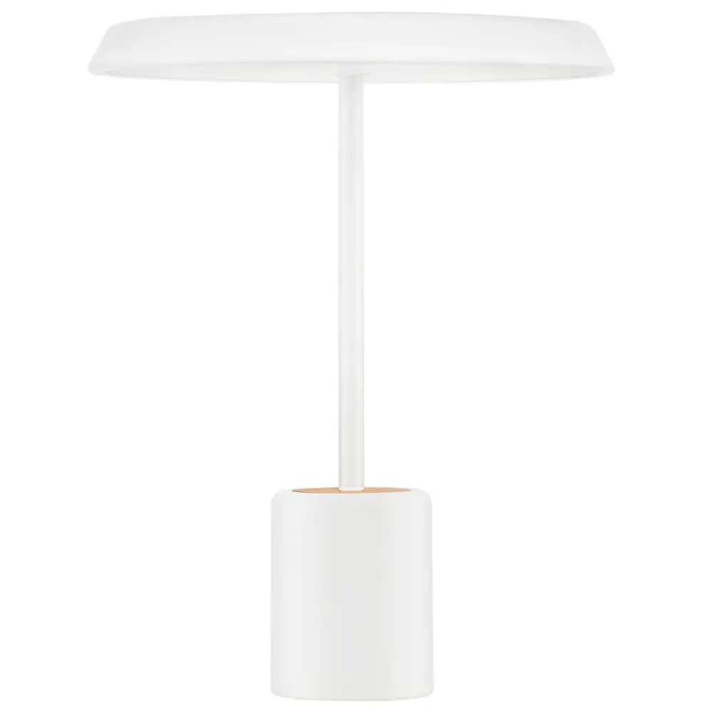 Nova Luce Bílá kovová stolní LED lampa Ophelia