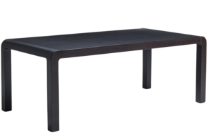 Kave Home Černý dřevěný rozkládací jídelní stůl Erisia 200/280 x 100 cm